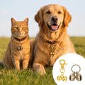 4 Pcs Copper Bell for Dog Collar, Cat Bell with Snap Clips