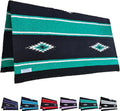 Majestic Ally 36"x 34" Navajo Design Acrylic Saddle Blanket -2.4 lbs (Turquoise Green and Black)