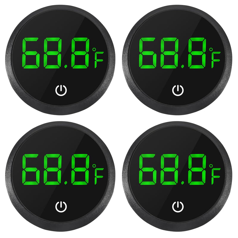 ACEIRMC 4pcs Fish Tank Digital Thermometer Accurate LED Display to ±0.9°F Tank Thermometer Aquarium Temperature Measurem
