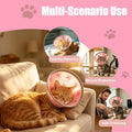 TBAMTBW Soft Cat Cone Collar Adjustable Elizabethan Recovery Collar for Cats Kittens After Surgery Foldable Neck Cone to Stop Licking (Pink,S)