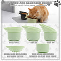 2 Pack Elevated Slow Feeder Cat Bowls Anti Vomit Tilted Raised Cat Bowls