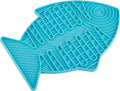LickiMat Casper, Fish-Shaped Cat Slow Feeders Lick Mat, Boredom Anxiety Reducer; Perfect for Food, Treats, Yogurt, or Peanut Butter. Fun Alternative to a Slow Feed Cat Bowl or Dish, Turquoise