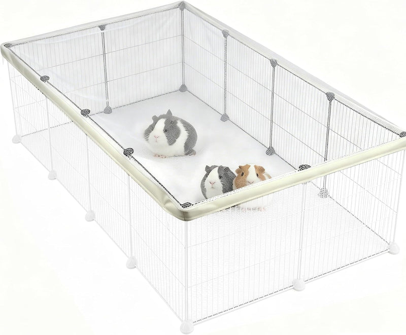 Cage Cover, Ventilated Mesh Top for C&C Midwest Guinea Pig Cage, Breathable & Escape-Proof Small Animal Enclosure Lid wi