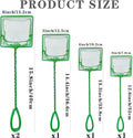 5 Pack Aquarium Fish Net, Multi-Size Fine Quick Fish Catch Nets Nylon Fishing Mesh Nets with Long Plastic Handle for Fis