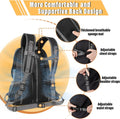 YUDODO Dog Front Carrier Backpack, Adjustable Breathable Pet Carrier for Small Dogs Cats, Ventilated Puppy Back Pack with Safety Belt, Lightweight Doggy Backpack for Hiking Outdoor (Black, M)