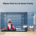 Fri4Free 2PCS Kennel Water Bowl Hanging,Stainless Steel Puppy Bowls for Small Dog Cage,Kennel, Crate, Catio Accessories,Dog Crate Water Bowl Dish Feeder Food Holder No Spill(8oz/1cup)