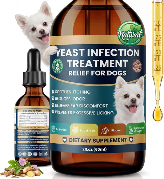 Natural Yeast Infection Treatment for Dogs | Herbal Drops with Probiotics