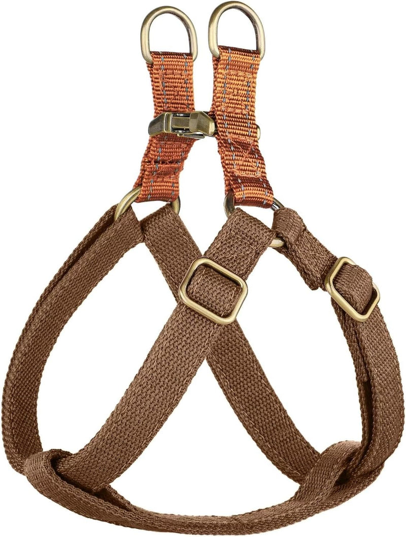 Didog Step in Dog Harnes for Small Dogs, Brown, S, Chest 14-22
