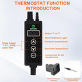 Reptile Dimming Thermostat, PID Thermostats for Reptile Tanks, Digital Thermostats for Reptile Heating Mat & Heaters, Br