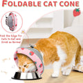 GoGoPaw Cat Cone Collar Soft to Stop Licking, Adjustable, Foldable Lightweight Kitten Cones After Surgery Recovery for Cats & Kittens, Cat Cone Alternative, Easy Eating (Pink, S)