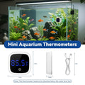 Rechargeable Digital Aquarium Water Thermometer with HD LED Screen, Display ±1℉, Fish Tank Decoration Accessories for Be