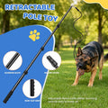 KXB Flirt Pole for Dogs - 47" Extendable Teaser Wand Chase Toy with 6 Lures