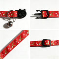 6Pack Cat Collars Quick Release Star Moon Pattern Reflective Kitten Collar with Bell & Safety Release