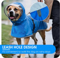 BRKURLEG Dog Raincoat, Waterproof Rain Jacket with Clear Hood for Small Medium and Large Dogs, Adjustable Reflective Pet