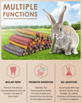 Bissap 72 PCS Rabbit Chew Sticks, Natural Timothy Hay Pumpkin Sugar Beet Carrot Strawberry Rose Dahlberg Daisy Forget-me