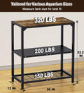 20-30 Gallon Aquarium Stand with 3-Tier Adjustable Storage Shelf