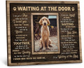 Dog Memorial Wooden Picture Frame 8x10, Waiting at the Door Pet Loss Gifts