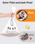 KropBom 180 Pack Cat Litter Box Robot 5/4/3 Waste Bags,Transparent, Self Cleaning Litter Box Liners Bags for Most Automatic Cat Litter Boxes，Pre-Separated, Heavy Duty, 9-11 Gallon Capacity
