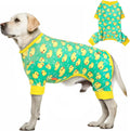 KYEESE Velvet Dog Pajamas for Medium Large Dogs Soft Onesie, Yellow Duck