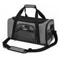 Wakytu Airline Approved Pet Carrier, TSA Approved Soft Sided Travel Bag for Small Dogs and Cats, 5 Mesh Windows & Padded Shoulder Strap for Plane Underseat, 17.7"x11"x8.3"