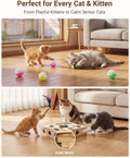 Cat Toys for Indoor Cats - Cat Nail File Box with Interactive Cat Toys, 2026 Upgraded Cat Puzzle Feeder Scratch Puzzle T