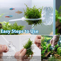 10 Pack Suction Cups with 10 Adjustable Zip Ties for Aquarium Fish Tank Binding Moss Shrimp Dodging Nest