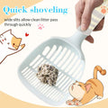 Cat Litter Scoop, Kitty Litter Scoop, Cat and Dog Poop Collector, 3-Layer Mesh Design, Cute Cat Paw Handle, Easy Clean Plastic Scooper