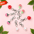 EXPAWLORER Pet Bells for Dog Cat Collar Charm - 2 Pack Cat Collar Accessories Bells Loud, Pet Jingle Ornament Training Pendant Neck Decoration Strawberry Shaped, Tracker for Saving Birds, Pink