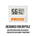 Magnetic Reptile Thermometer and Humidity Gauge - Indoor Temperature and Humidity Monitor - Digital Thermometer Hygromet
