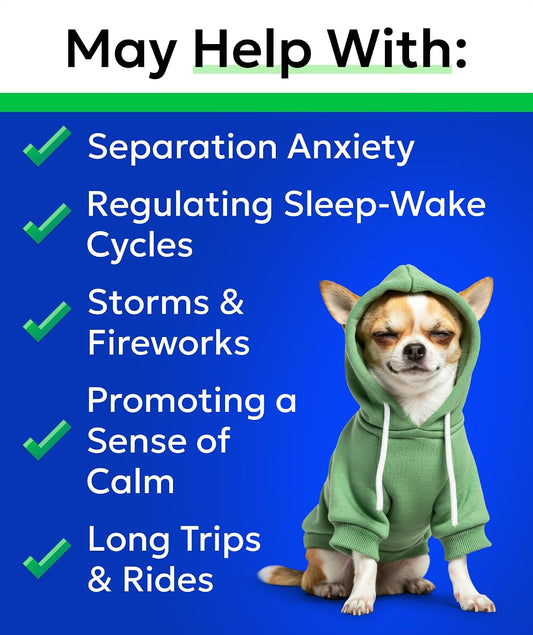 BARK&SPARK Advanced Calming Chews for Dogs - Hemp Chew + Melatonin - Anxiety Relief - Sleep Aid - Relaxing Treats - Stress Relief During Fireworks, Storms, Thunder, Barking