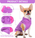 2 Pieces Fleece Dog Sweater Vest Winter Warm Dog Clothes for Small Dogs Male Female Fall Pullover Puppy Clothes with D-R