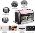 Sanmoncare Bird Carrier Bag Cockatiel Travel Cage with Stand, Lightweight Carrier for Small Bird, Portable Bag for Parrot, Pet Transparent Travel Backpack