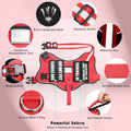 Service Dog Vest Harness and Leash Set+10 Patches,No Pull&Adjustable Reflective Dog Harness with Soft Padded Handle for 