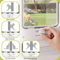 Vertical Cat Door for Window, Fits 43"- 47" Height Sliding Window, 3-Min No Damage Install, Sturdy Aluminum Frame, Weath