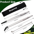 Reptile Feeding Tongs, Stainless Steel Long Tweezers Set