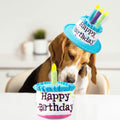 Large Dog Birthday Cake Hat & Bandana Set, Adjustable Dog Happy Birthday Party Hats for Large Dogs Boy, Dog Birthday Par
