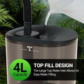 REPTI ZOO 4L Reptile Fogger Mister, Reptile Humidifier with Integrated Water Tank Design for Reduced Leaking, Ultra Quie