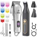Gooad Dog Clippers for Grooming,Dog Grooming Kit for Heavy Thick Hair&Coats/Low Noise Rechargeable Cordless Pet Shaver with Paw Trimmer Nail Grinder/Hair Trimmer for Small & Large Cats