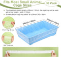 M METERXITY 30-Pack Disposable Cage Liner 35" x 24", Small Animal Clear Plastic Rabbit Bird Cage Liner Bag, Toilet Tray Replacement Universal Film ForParrot/Guinea Pig/Hamster Litter Box