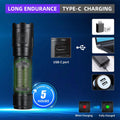 DARKBEAM UV Flashlight 365nm Filtered Black Light Woods Lamps 20W 3 LEDs