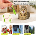 43Pcs Tick Removal Tool Set for Dogs, Cats and Pets, Stainless Steel Tick Tweezers, Tick Puller Hooks, Tick Card, Fine-T