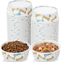 40Pack Disposable Dog Bowls, 16oz Paper Pet Bowls for Cats and Dogs