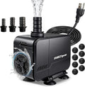 320GPH Submersible Water Pump, Fountain Pump for Aquarium & Pond