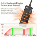 hygger Mini Fish Tank Submersible Heater 50W for 5-10 Gallons Small Betta Aquarium Heater with Digital Display Controlle
