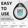 1 Pack Personalized Cat Tags,QR Code Pet ID Tags with Online Profile systerm,Editable Any Names and Phone numbles,Pink,S