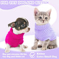XXS Dog Sweater 2-Pack, Turtleneck Knitwear Dog Sweater for Small Dogs Girl Teacup Chihuahua Yorkie Warm Winter Pet Puppy Clothes Kitten Cat Sweater for 1.5-2 lbs Dogs