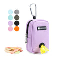 COOWONE Small Treat Pouch with Dog Bags Dispenser, Portable Walking Bags, Purple