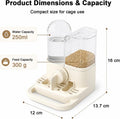 2-in-1 Quail Feeder and Waterer for Cage, Gravity Auto Bird Water Feeder