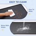 Large Dog Mats for Food and Water, 40"x30" Waterproof Pet Food Mats for Floor Nonslip Silicone Bowl Mats with Raised Edg