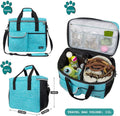 PetAmi Dog Travel Bag Organizer, Pet Supplies Diaper Tote, Teal Blue Large